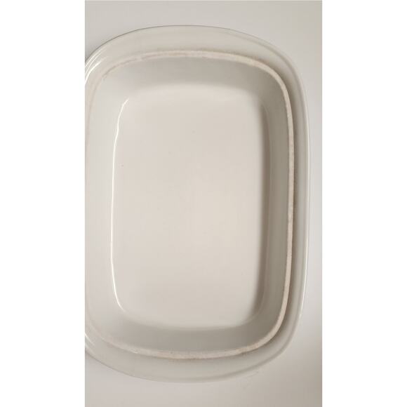 Godinger Rare Vintage 2 Quart Rectangular Covered Porcelain Baker W/Serving Rack - Picture 9 of 9